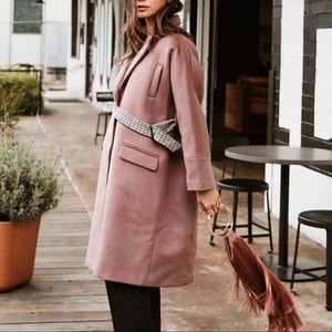 Petite Studios Dusty Pink Coat with Belt